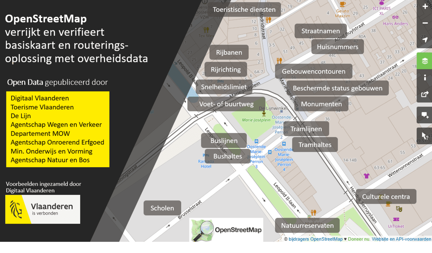OpenStreetMap verrijkt en verifieert basiskaart en routeringsoplossing met overheidsdata