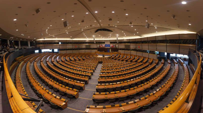 Interieur van het Europees Parlement